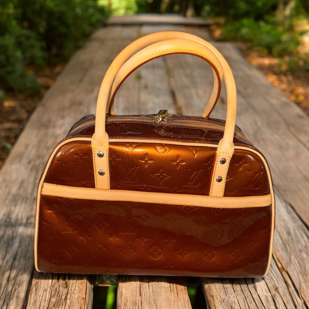 Louis Vuitton Monogram Vernis Tompkins Square Handbag Boston Bag GUC